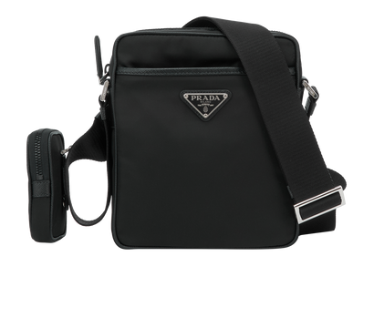 Small Messenger, &pound;695, Handbags, Black, Nylon, Front view